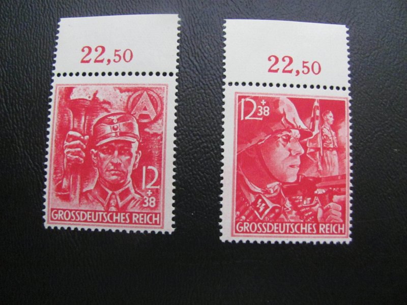 GERMANY 1945 MNH SC  B292-293 SOLDIER SET W/# XF  (116)