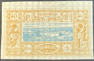 SOMALI COAST # 15-MINT/HINGED---SINGLE---IMPERFORATE AS ISSUED---1900