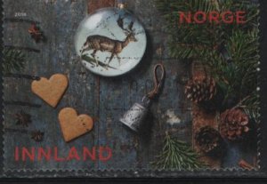 NORWAY 1862 F/VF USED CHRISTMAS