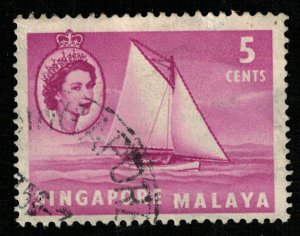 Queen 5 Cents Singapore Malaya (T-5400)