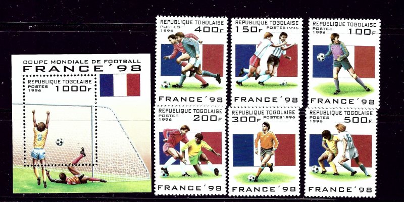 Togo 1713-19 MNH 1996 Soccer