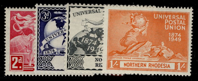 NORTHERN RHODESIA GVI SG50-53, anniversary of UPU set, M MINT.