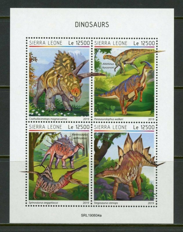 SIERRA LEONE 2019 DINOSAURS SHEET MINT NEVER HINGED