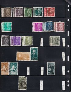 SPAIN 4 STOCK PAGES COLLECTION LOT 1952+ SOME MINT HINGED