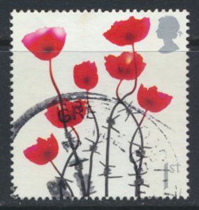 Great Britain  SG 2883  SC# 2418a Poppies WW I  Used see detail and scan