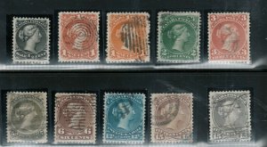 Canada #21 - #30 Very Fine Used Select Set