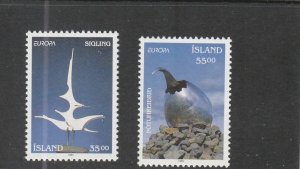 Iceland  Scott#  770-771  MNH  (1993 Sculptures)