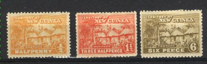 New Guinea #1,3,7   Mint VF 1925-28 PD