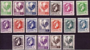 Scott #477-95 Gallic Cock MNH