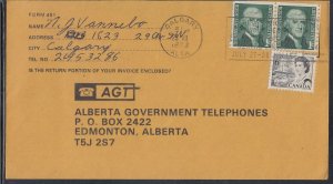 Canada - Jul 1973 Calgary, AB Incorrect Usage of USA Stamps