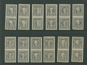 RG58a thru RG69a Silver Tax Revenue Imperf Stamp Pair Set (Stock RG69-3)