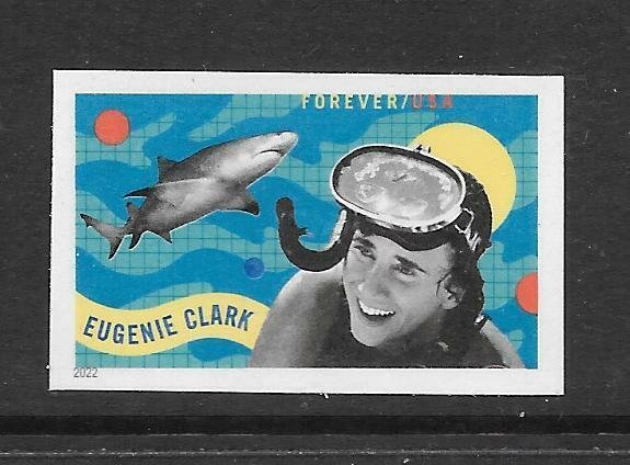 Scott #5693a IMPERFORATE (NO DIE-CUT) Eugenie Clark Single, MNH 