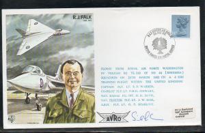 Great Britain RJ Falk RAF Test Pilot Cachet Flight 1982 A740