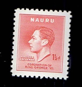 NAURU SCOTT#35 1937 KING GEORGE VI CORONATION - MNH