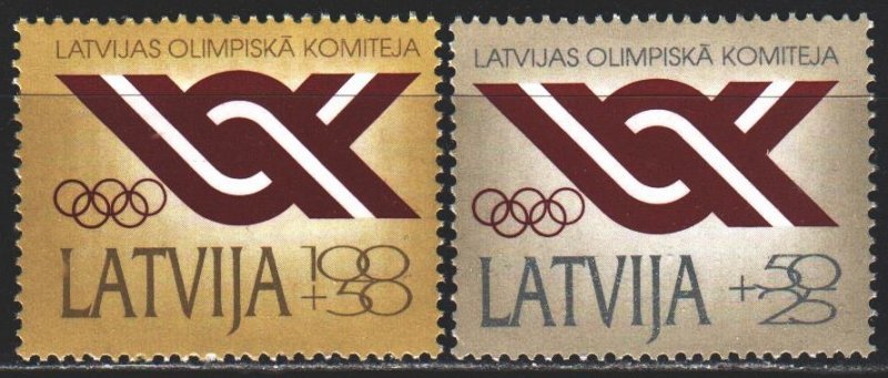 Latvia. 1992. 324-25. Latvian Olympic Committee. MNH.