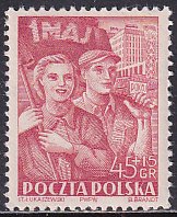 Poland 1952 Sc B70 Workers Labor Day Stamp MNH