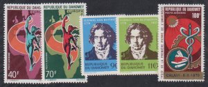 Dahomey - 1970 - SC C127-31 - LH/MH - 2 Complete sets + 1