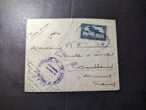 1923 French Colony Morocco Airmail Cover Casablanca to Douilens Somme France