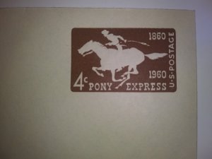 SCOTT # U543 FOUR CENT THE AMAZING PONY EXPRESS MINT ENTIRE  BEAUTIFUL