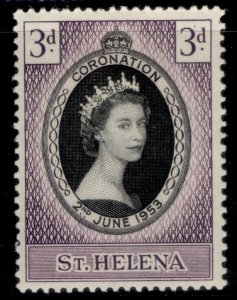 ST. HELENA QEII SG152, 3d 1953 CORONATION, M MINT.