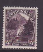 Newfoundland-Sc#134- id21-unused NH og 4c Humber River-violet shade-1923-4-