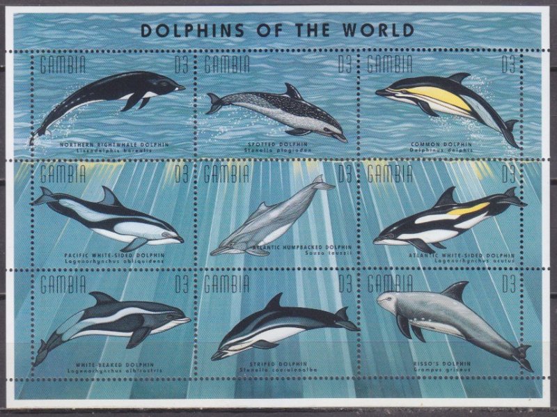 1996 Gambia 2243-51KL Dolphins 10,00 €