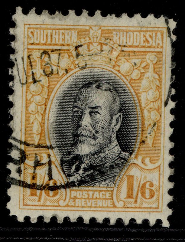 SOUTHERN RHODESIA GV SG24, 1s 6d black & orange-yellow, FINE USED. Cat £29.