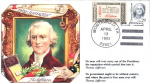 #2185 Thomas Jefferson S & T FDC