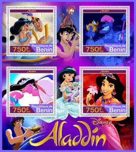 Stamps.Disney , Alladin Benin 1+1 sheets 2022 year NEW perforated