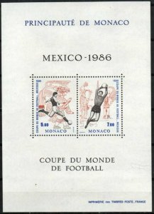 Monaco Stamp 1532  - 86 World Cup Soccer Championships