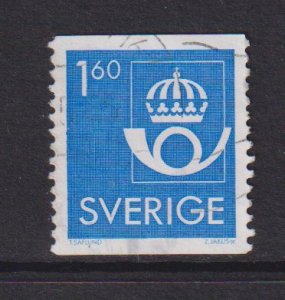 Sweden  #1439 used 1985 crown and posthorn 1.60k