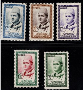 Morocco Northern Zone Scott 12-16 MNH** 1957 short set 5/6