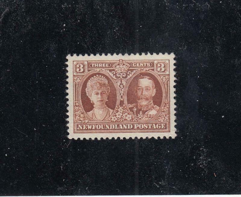 NEWFOUNDLAND  # 174 VF-MNG  3cts  KGV & QUEEN MARY 1931 / RED-BROWN