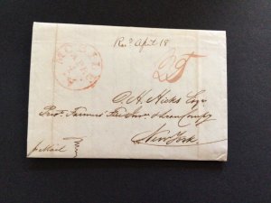 United States 1831 Mobile to New York Entire letter postal  Cover Ref 62292