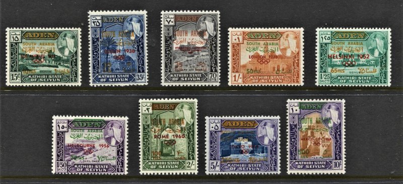 Aden - Seiyun #MINT OG VLH VF Definitive Overprint Set Olympic Cities CV$32.00