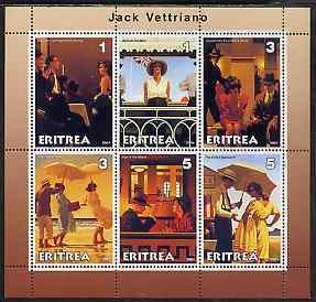 ERITREA - 2001 - Art of Jack Vettriano #1 -Perf 6v Sheet - M N H - Private Issue