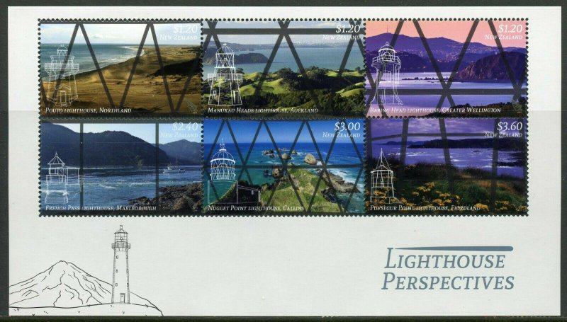 2019  NEW ZEALAND  SG:N/A LIGHTHOUSES - UNMOUNTED MINT MINI SHEET