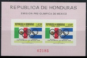 Honduras C435 MNH 1968 Imperf Olympic sheet