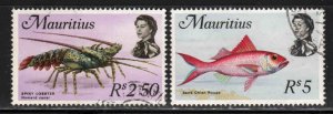 Mauritius #354b, 355b ~ Wmk 373 ~ Used - (1975,'77)