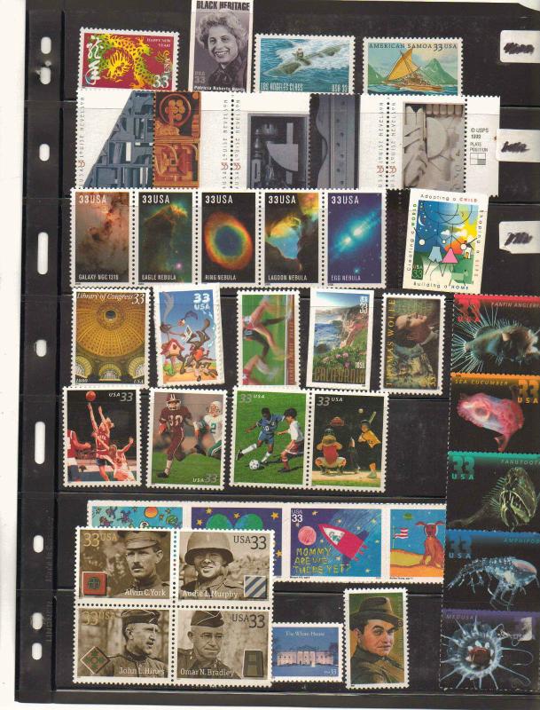 2000 U.S. YEAR SET ALL MINT N.H 89 STAMPS