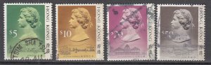 Hong Kong - 1987 QEII key stamps Sc# 501/504 (7845)