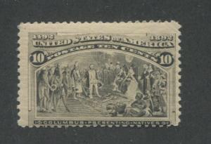 1893 US Stamp #237 10c Mint Never Hinged Average Catalogue Value $240