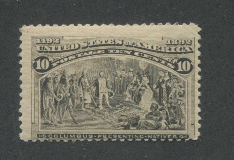 1893 US Stamp #237 10c Mint Never Hinged Average Catalogue Value $240 