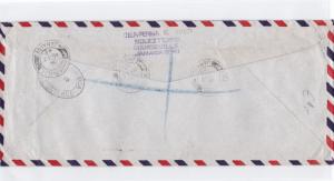 jamaica  1948 large  registered air mail stamps cover ref r15522