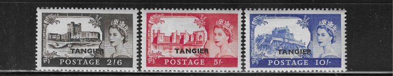 GREAT BRITAIN OFFICE IN MOROCCO (TANGIER)- SCOTT #576-578 1955 OVPTS-MINT NH