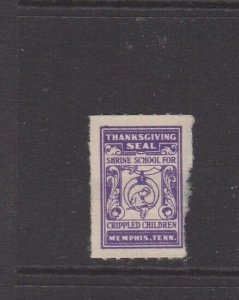 USA Cinderella Stamp- Shrine School for Crippled Children Thanksgiving Seal