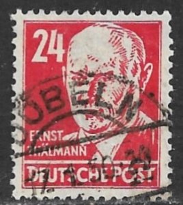 GERMANY RUSSIAN OCCUPATION 1948 24pf Ernst Thalmann Issue Sc 10N37 VFU