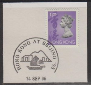 Hong Kong 1995 Beijing Stamp Expo Commemorative Postmark On Piece