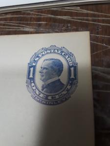 1910 1c Blue McKinley Mint Post Card