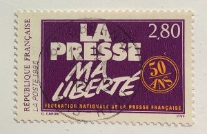 France 1994 Scott 2448 used -  2.80fr,  National Federation of French Press